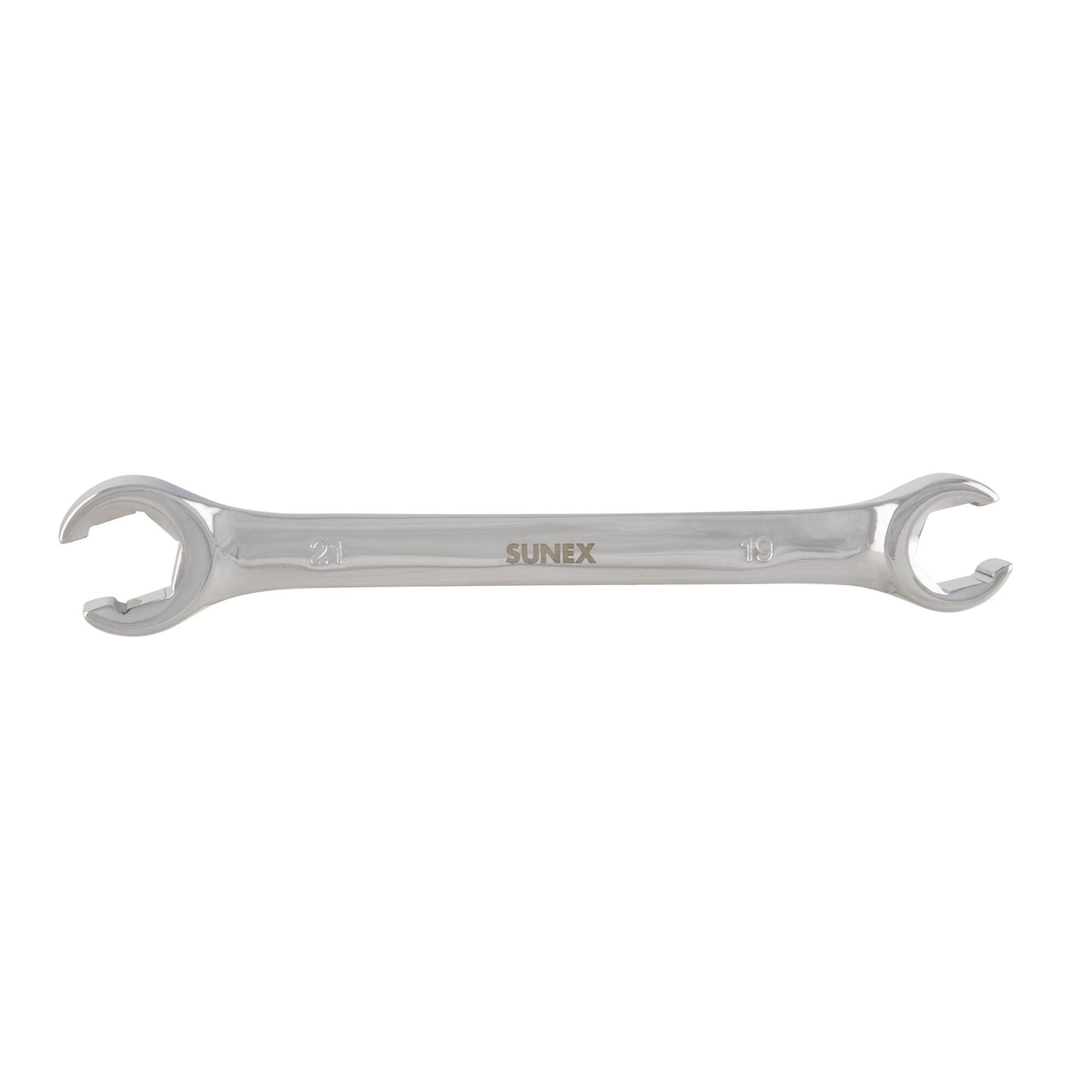Sunex Tools Flare Nut Wrench — 19mm x 21mm, Chrome Plated, Model# 980909